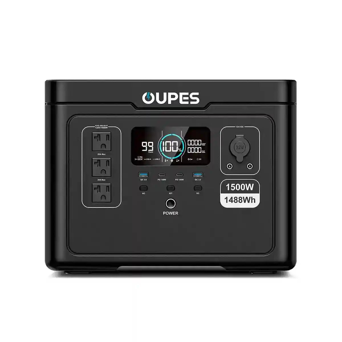 OUPES Exodus 1500 Portable Power Station | 1500W 1488Wh