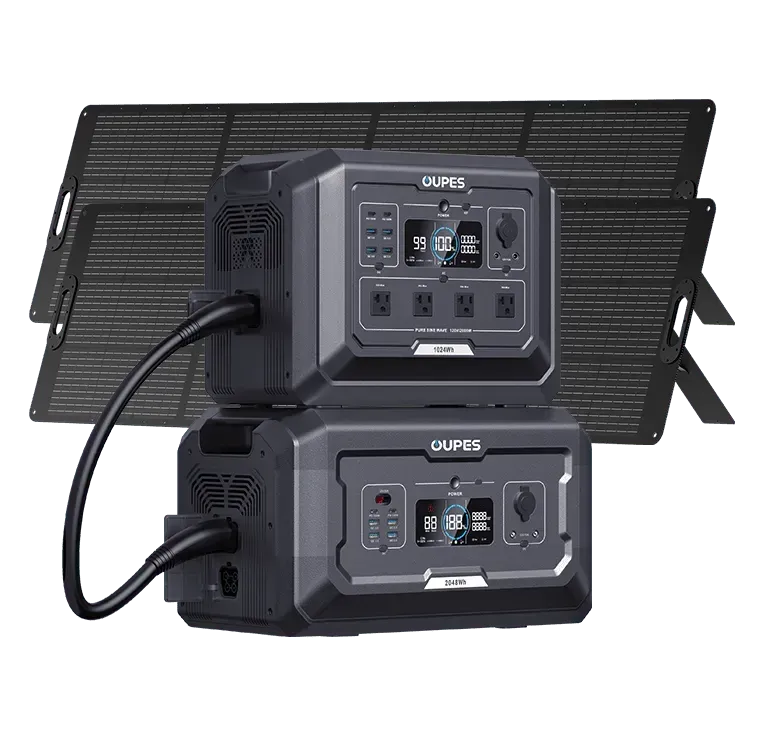 Mega 1 + B2 Extra Battery + 2*240W Solar Panel | Solar Generator Kit